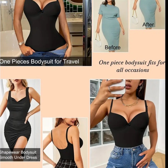 Brand new with tax black bodysuit, slimming size large - Picture 3 of 3